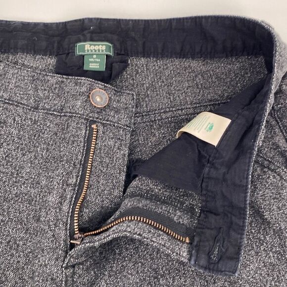 Roots Canada Heavyweight Slim Fit Marled Grey Twill junction knit Pants 6 - Picture 8 of 16